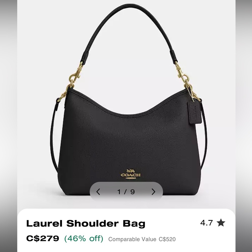 Coach Black Laurel Shoulder Bag